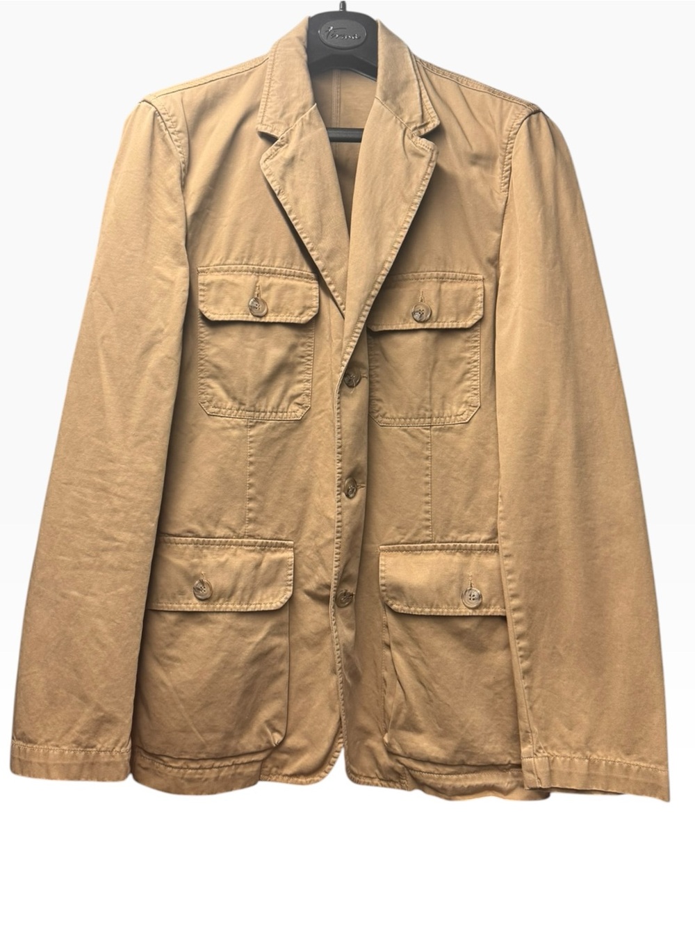 Casual Field Cotton Jacket in Tan Sz 48 -L -United Colors of Benetton
